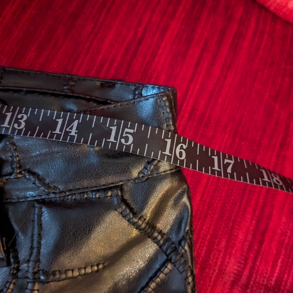 Vintage Lip Service Sex in the Saddle patchwork low rise bootcut PVC pants - 34 - Picture 11 of 15